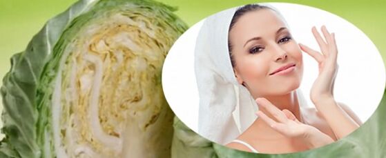 Maschera con cavolo per stringere la pelle